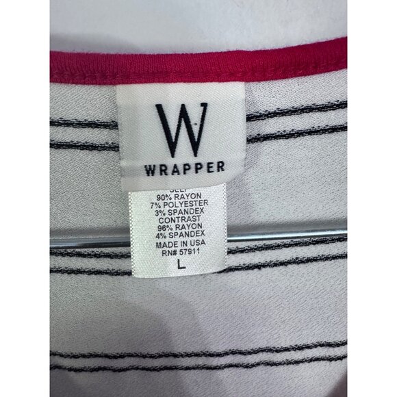 Wrapper v neck tie back striped blouse size L peplum‎ nautical fisherman cruise - Picture 4 of 5